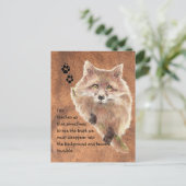 Fox, dierentuin, gedistilleerde gids, symbool briefkaart (Staand voorkant)