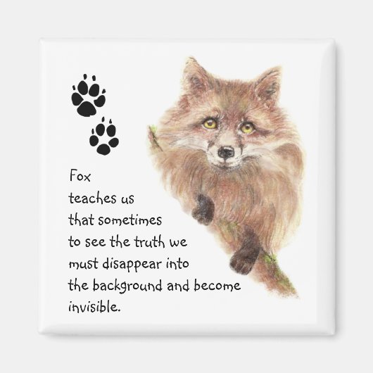 Fox, dierentuin, gedistilleerde gids, symbool magneet (Voorkant)