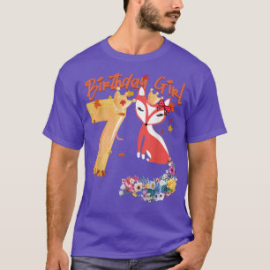 Fox Dierenvrienden 6th Birthday Girl Fox B-day 6 y T-shirt