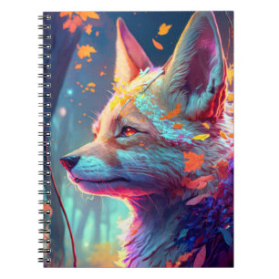 Fox Dierlijk Portret Schilderij Donker Karakter Sp Notitieboek