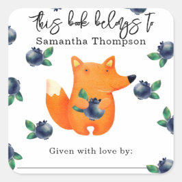 Fox - dit boek is van vierkante sticker