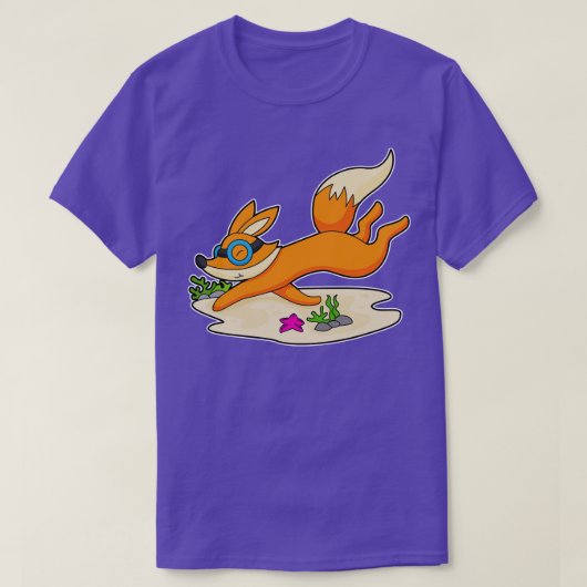 Fox Diver Swimming goggles T-shirt (Design voorkant)