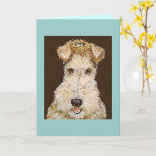 fox doodskaart kaart (Gele Bloem)