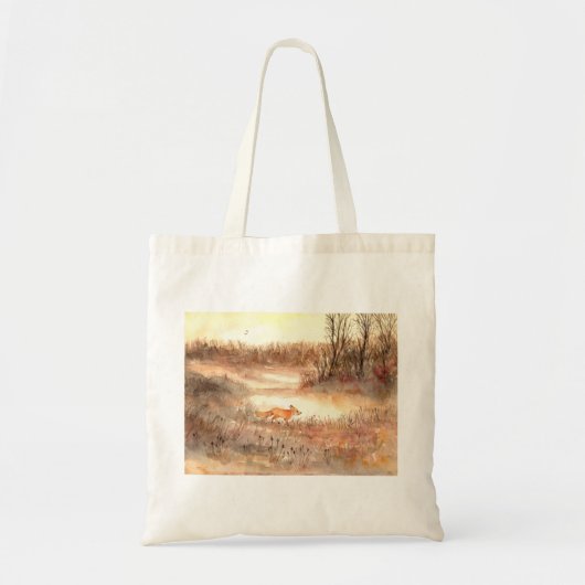 Fox door het veld tote bag (Voorkant)