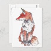 Fox door Inkspot Briefkaart (Voorkant / Achterkant)