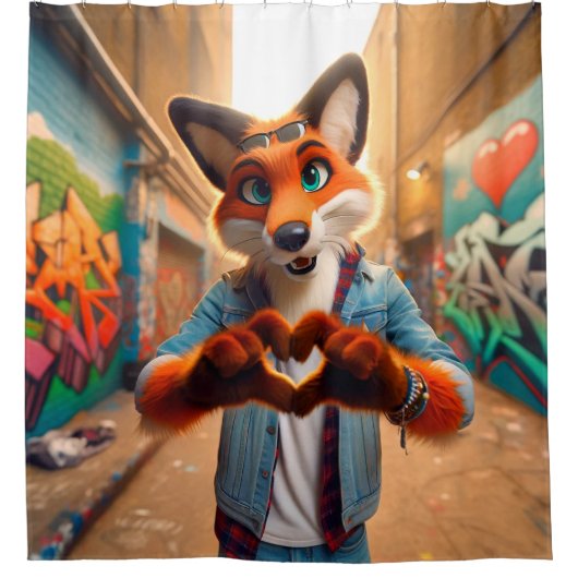 Fox Douchegordijn (Voorkant)