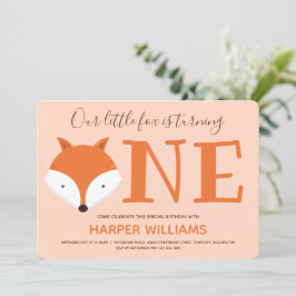 Fox draaien een eerste verjaardag kaart