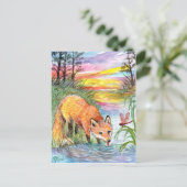 Fox Drink bij Riverside Briefkaart (Staand voorkant)