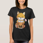 Fox Drink Boba Bubble Tea Lover T-shirt (Voorkant)