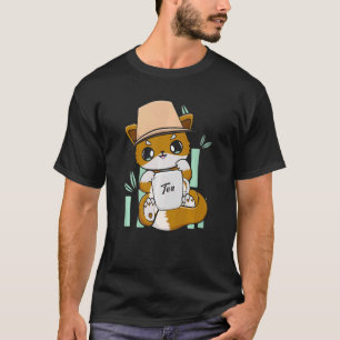 Fox Drink Bubble Tea Milk met Boba T-shirt