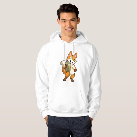 Fox Drink met Bubble Tea Hoodie (Voorkant volledig)