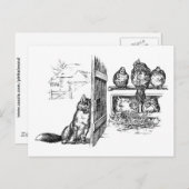 Fox Eavesdrop op kippen Briefkaart (Voorkant / Achterkant)