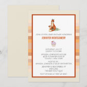 Fox en Baby Baby shower ter illustratie van Waterv Kaart (Voorkant / Achterkant)