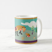 Fox en baby in woestijn koffiemok (Voorkant rechts)