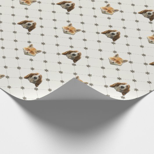 Fox en Basset Hound Cadeaupapier (Hoek)