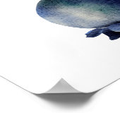 Fox en bessen Welkom Baby shower Poster (Hoek)