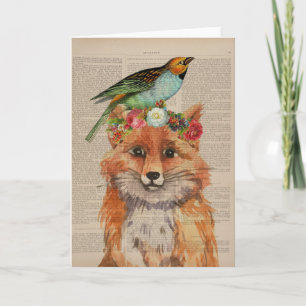 Fox en Bird  Book Page Kaart