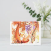 Fox en Briefkaart van druiven (Staand voorkant)