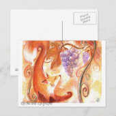 Fox en Briefkaart van druiven (Voorkant / Achterkant)