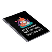 Fox en Bunny Couple Love Peace Friends Notitieboek (Rechterzijde)