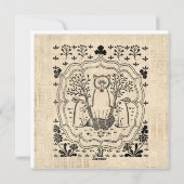 fox- en Bunny-konijnenkoeienvangers Feestdagenkaart (Achterkant)