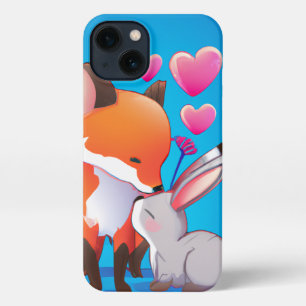 Fox en Bunny Love iPhone 13 Hoesje