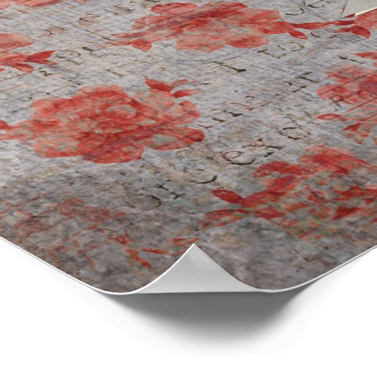 FOX EN CARDINALE ROZEN Poster (Hoek)