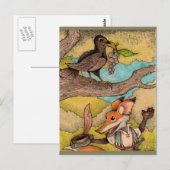 Fox en Crow Briefkaart (Voorkant / Achterkant)
