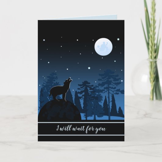 Fox en de volle maan om middernacht kaart (Voorkant)