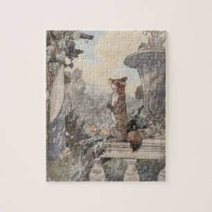 Fox en druiven legpuzzel