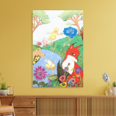 Fox en Fairy's op Canvas Afdruk (Insitu (Woonkamer))
