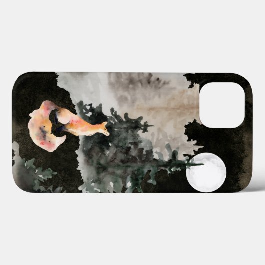 Fox en Full Moon Woodland Case-Mate iPhone Case (Achterkant (horizontaal))