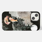 Fox en Full Moon Woodland iPhone Hoesje (Achterkant horizontaal)