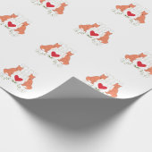 Fox- en hartenpapier — Wappapier — Wit Cadeaupapier (Hoek)