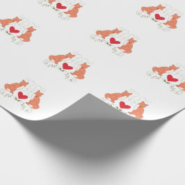 Fox- en hartenpapier — Wappapier — Wit Cadeaupapier