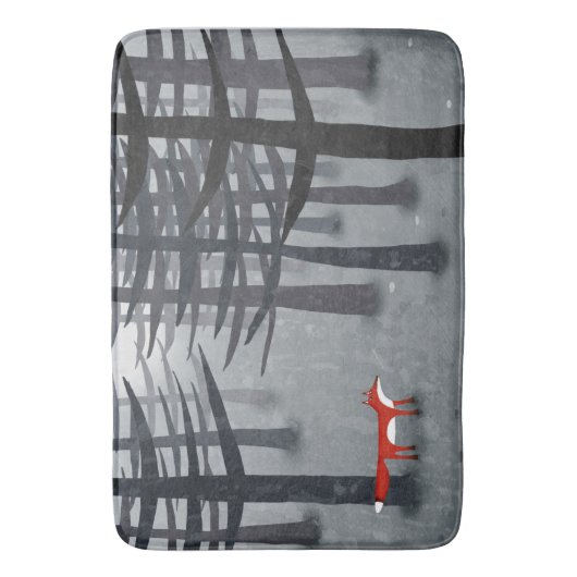 Fox en het bos badmat (Voorkant Verticaal)