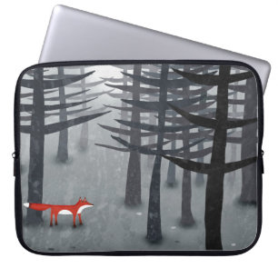 Fox en het bos laptop sleeve