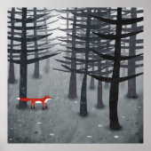 Fox en het bos poster (Voorkant)