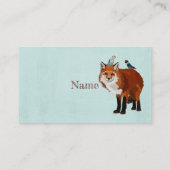 FOX- EN INDIGO BIRDS-Visitekaartje Visitekaartje (Achterkant)