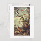 Fox en kat van Frans Snyders Briefkaart (Voorkant / Achterkant)