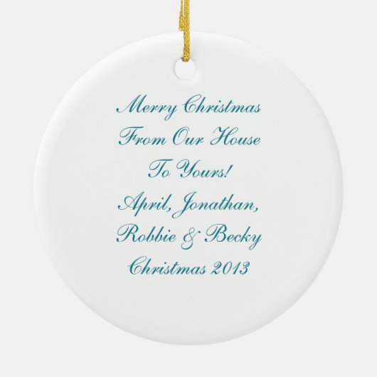 Fox- en kerstboom van ons Huis tot u Keramisch Ornament (Achterkant)