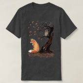 Fox en kippen op het Dierenvriend van de boom Stem T-shirt (Design voorkant)