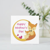 Fox en Kit Moederdag Design Feestdagenkaart (Staand voorkant)