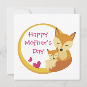 Fox en Kit Moederdag Design Feestdagenkaart