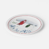 Fox- en konijnenfotografie feestdag sneeuwkerst papieren bordje (Gekanteld)