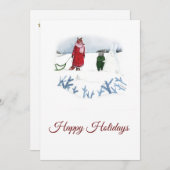 Fox en konijnenillustratie Prettige feestdagen (Voorkant / Achterkant)