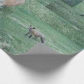 Fox en land met schuur, rode vos cadeaupapier (Hoek)