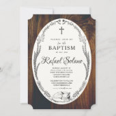 Fox en Laurel Baptism Invitation Kaart (Voorkant)