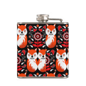 Fox en Natuur Nordic Folk Art Heupfles (Achterkant)