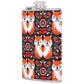Fox en Natuur Nordic Folk Art Heupfles (Links)